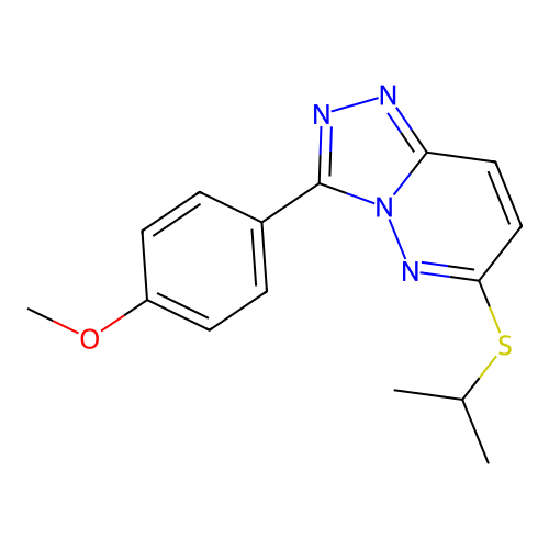 6-(Isopropylthio)-3-(4-methoxyphenyl)-[1,2,4]triazolo[4,3-b]pyridazine structure