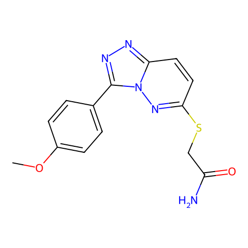 2-((3-(4-Methoxyphenyl)-[1,2,4]triazolo[4,3-b]pyridazin-6-yl)thio)acetamide structure