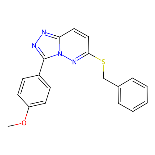 6-Benzylsulfanyl-3-(4-methoxyphenyl)-[1,2,4]triazolo[4,3-b]pyridazine structure