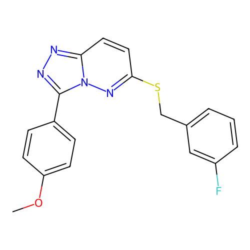 6-((3-Fluorobenzyl)thio)-3-(4-methoxyphenyl)-[1,2,4]triazolo[4,3-b]pyridazine structure