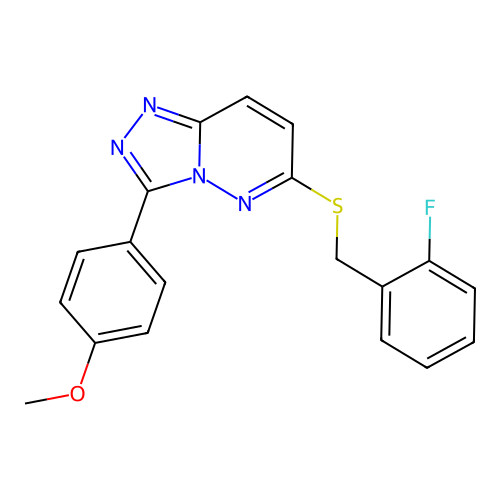 6-((2-Fluorobenzyl)thio)-3-(4-methoxyphenyl)-[1,2,4]triazolo[4,3-b]pyridazine structure