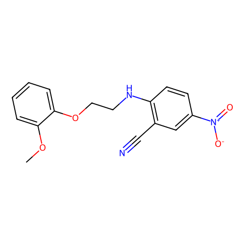 2-{[2-(2-Methoxyphenoxy)ethyl]amino}-5-nitrobenzonitrile structure