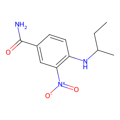 4-[(Butan-2-yl)amino]-3-nitrobenzamide structure