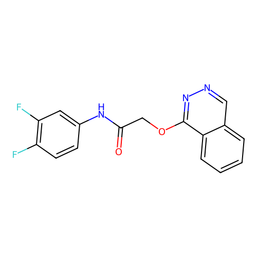 N-(3,4-difluorophenyl)-2-phthalazin-1-yloxyacetamide structure