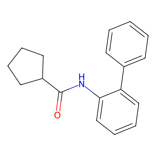 N-(2-phenylphenyl)cyclopentanecarboxamide structure