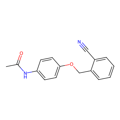 N-{4-[(2-cyanobenzyl)oxy]phenyl}acetamide structure