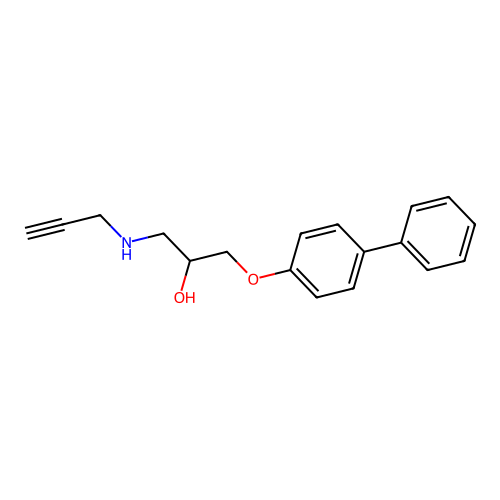 3-(Prop-2-ynylamino)-2-hydroxy-1-(biphenyl-4-yloxy)propane structure