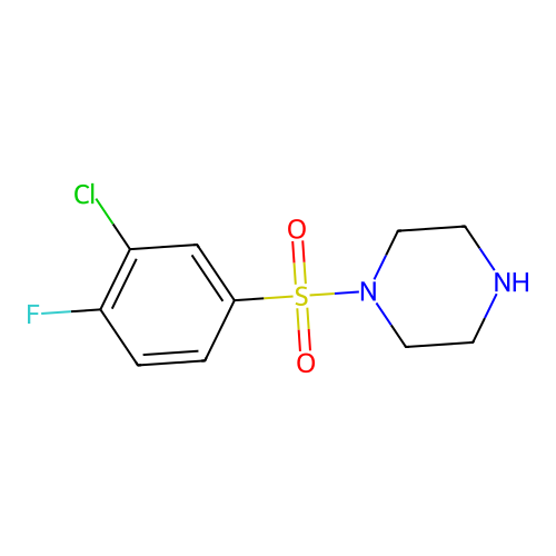 1-[(3-Chloro-4-fluorophenyl)sulfonyl]piperazine structure