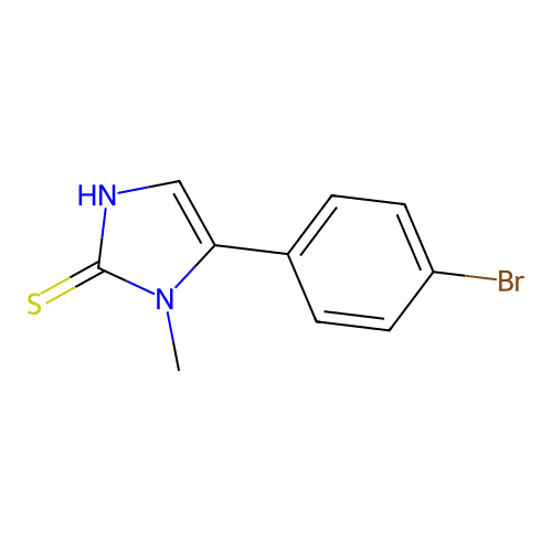 5-(4-bromophenyl)-1-methyl-1H-imidazole-2-thiol structure