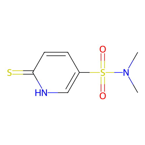 6-mercapto-N,N-dimethylpyridine-3-sulfonamide structure