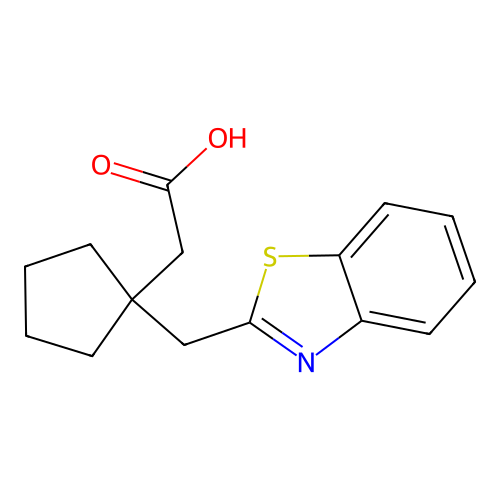 2-[1-(1,3-Benzothiazol-2-ylmethyl)cyclopentyl]acetic acid structure