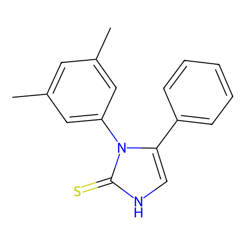 1-(3,5-dimethylphenyl)-5-phenyl-1H-imidazole-2-thiol structure
