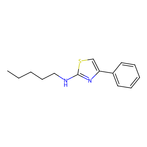 N-pentyl-4-phenyl-1,3-thiazol-2-amine structure