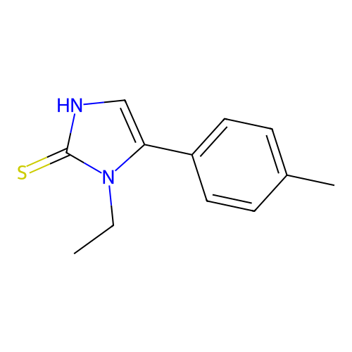 1-ethyl-5-(4-methylphenyl)-1H-imidazole-2-thiol structure