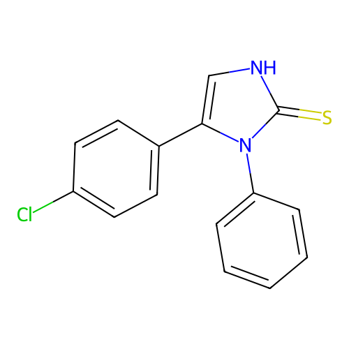 5-(4-chlorophenyl)-1-phenyl-1H-imidazole-2-thiol structure