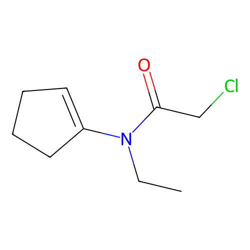 2-chloro-N-cyclopent-1-en-1-yl-N-ethylacetamide structure