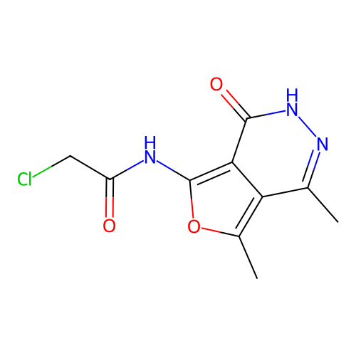 2-chloro-N-{1,7-dimethyl-4-oxo-3H,4H-furo[3,4-d]pyridazin-5-yl}acetamide structure