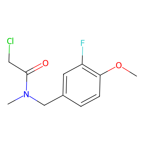 2-chloro-N-[(3-fluoro-4-methoxyphenyl)methyl]-N-methylacetamide structure