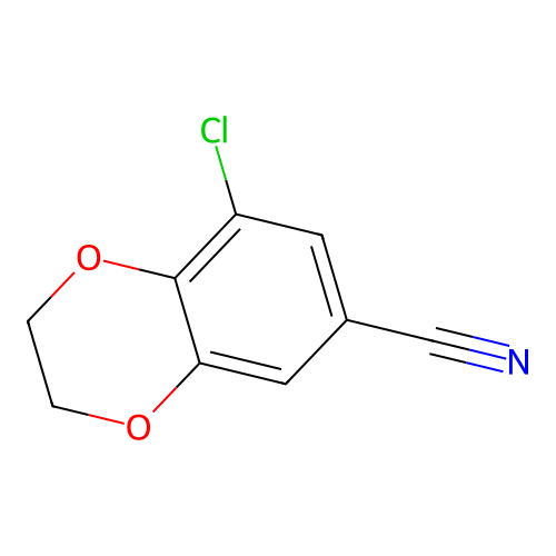 8-Chloro-2,3-dihydro-1,4-benzodioxin-6-carbonitrile structure