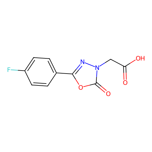 2-[5-(4-Fluorophenyl)-2-oxo-2,3-dihydro-1,3,4-oxadiazol-3-yl]acetic acid structure