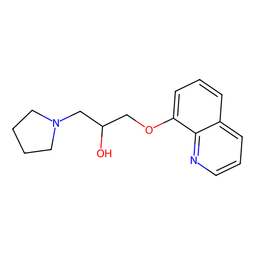 alpha-((8-Quinolinyloxy)methyl)-1-pyrrolidineethanol structure