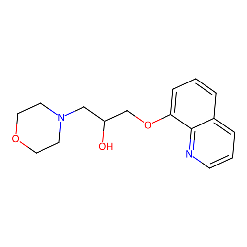 4-Morpholineethanol, alpha-((8-quinolinyloxy)methyl)- structure