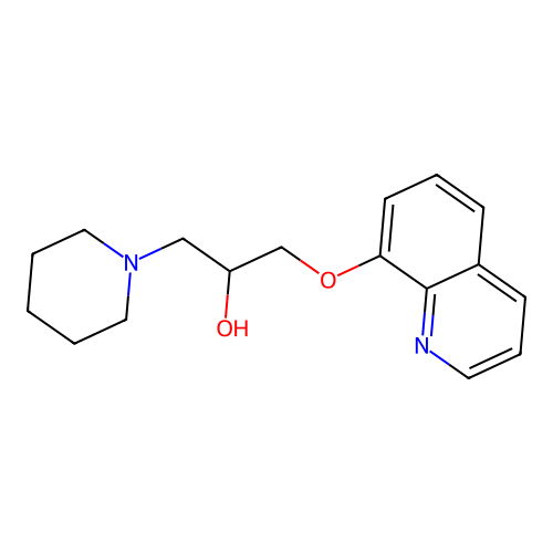 1-Piperidineethanol, alpha-((8-quinolinyloxy)methyl)- structure