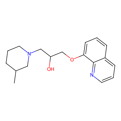 1-Piperidineethanol, 3-methyl-alpha-((8-quinolinyloxy)methyl)- structure