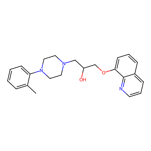 1-Piperazineethanol, 4-(2-methylphenyl)-alpha-((8-quinolinyloxy)methyl)- structure