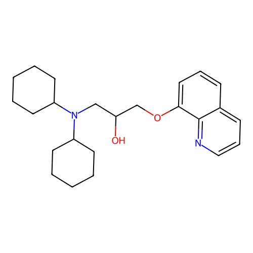 2-Propanol 1-(dicyclohexylamino)-3-(8-quinolinyloxy)- structure