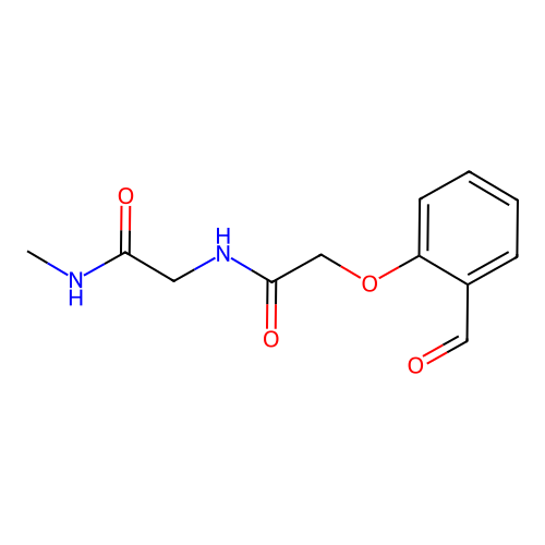 2-[[2-(2-formylphenoxy)acetyl]amino]-N-methylacetamide structure