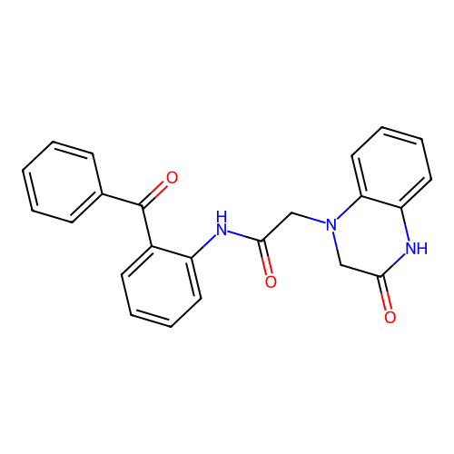N-(2-benzoylphenyl)-2-(3-oxo-1,2,3,4-tetrahydroquinoxalin-1-yl)acetamide structure