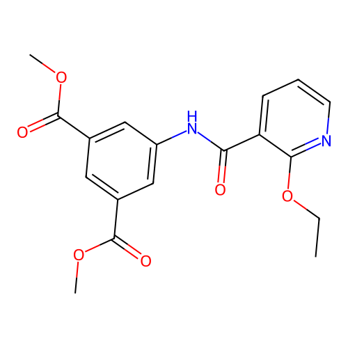 Dimethyl 5-{[(2-ethoxy-3-pyridinyl)carbonyl]amino}isophthalate structure