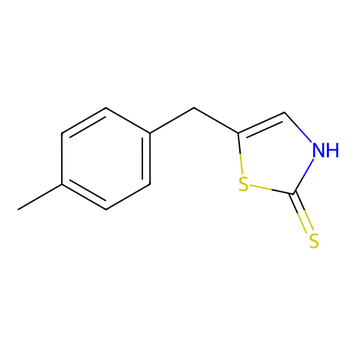 5-[(4-Methylphenyl)methyl]-1,3-thiazole-2-thiol structure