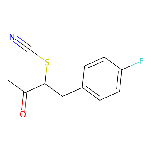 [1-(4-Fluorophenyl)-3-oxobutan-2-yl] thiocyanate structure