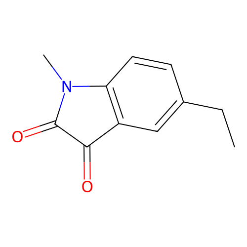 5-ethyl-1-methyl-2,3-dihydro-1H-indole-2,3-dione structure