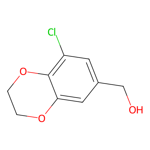 (8-Chloro-2,3-dihydro-1,4-benzodioxin-6-yl)methanol structure