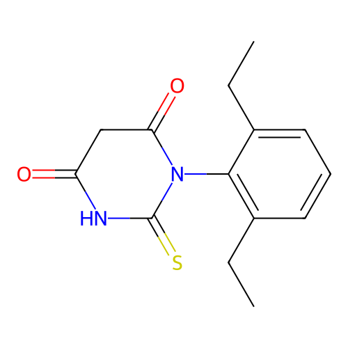 1-(2,6-Diethylphenyl)-2-sulfanylidene-1,3-diazinane-4,6-dione structure