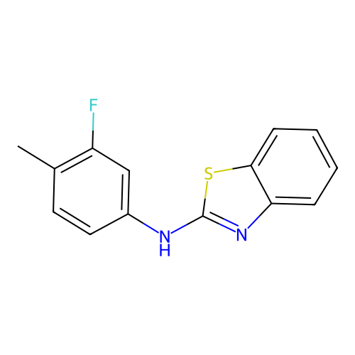 N-(3-fluoro-4-methylphenyl)-1,3-benzothiazol-2-amine structure
