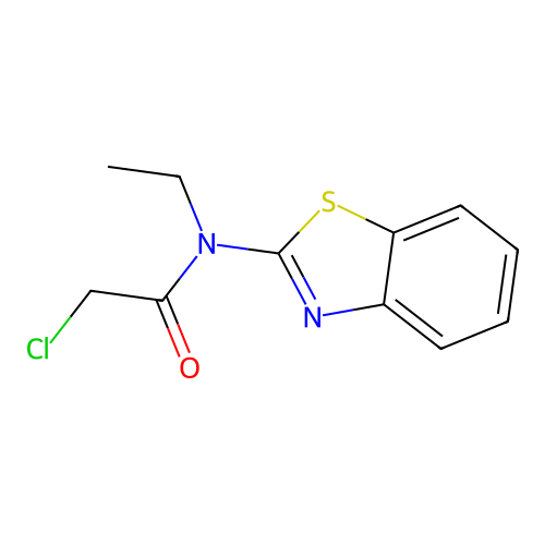 N-(1,3-benzothiazol-2-yl)-2-chloro-N-ethylacetamide structure