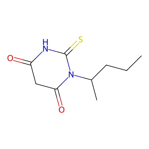 1-(1-methylbutyl)-2-thioxodihydropyrimidine-4,6(1H,5H)-dione structure