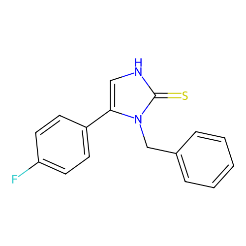 1-benzyl-5-(4-fluorophenyl)-1H-imidazole-2-thiol structure