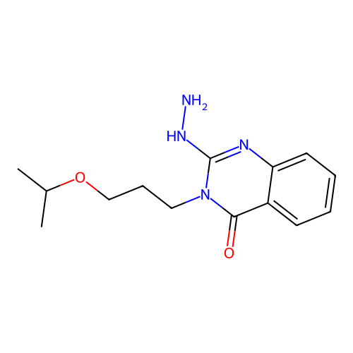 2-Hydrazinyl-3-(3-isopropoxypropyl)quinazolin-4(3H)-one structure