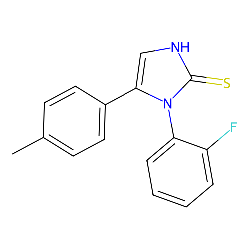 1-(2-fluorophenyl)-5-(4-methylphenyl)-1H-imidazole-2-thiol structure