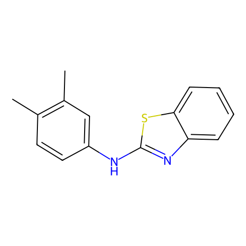 N-(3,4-dimethylphenyl)-1,3-benzothiazol-2-amine structure