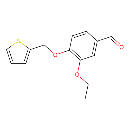 3-Ethoxy-4-(thiophen-2-ylmethoxy)benzaldehyde structure
