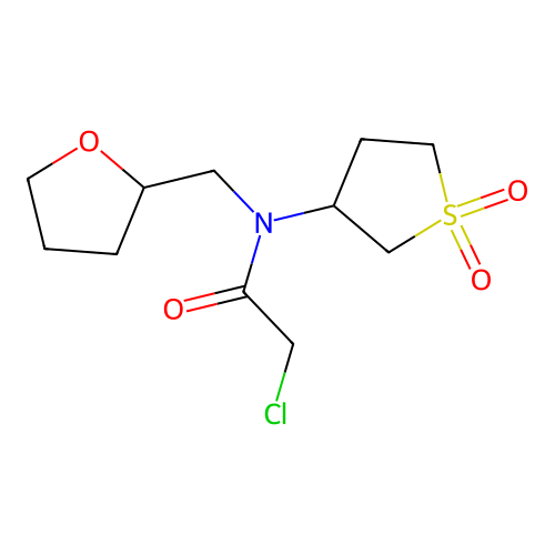 2-chloro-N-(1,1-dioxo-1lambda6-thiolan-3-yl)-N-[(oxolan-2-yl)methyl]acetamide structure