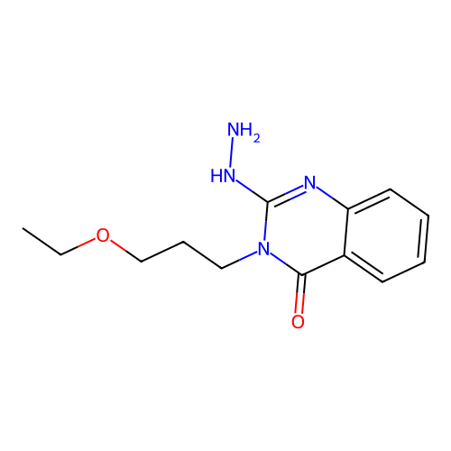 3-(3-Ethoxypropyl)-2-hydrazinyl-3,4-dihydroquinazolin-4-one structure