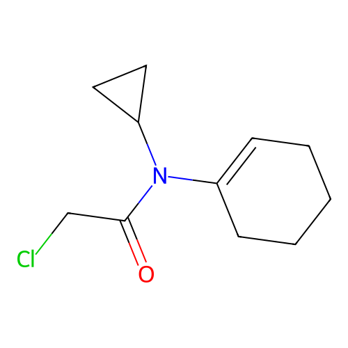 2-chloro-N-(cyclohex-1-en-1-yl)-N-cyclopropylacetamide structure