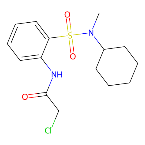 2-chloro-N-{2-[cyclohexyl(methyl)sulfamoyl]phenyl}acetamide structure